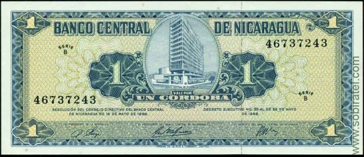 Никарагуа 1968, 1 кордоба
