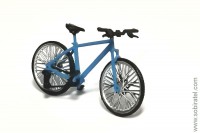 масштабная модель Велосипед без крыльев синий, серебристые спицы (1:43 Моделстрой)