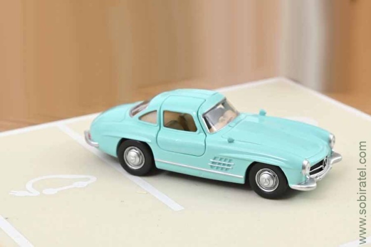 Mercedes Benz 300SL 1955 бирюзовый (Norev 1/43)