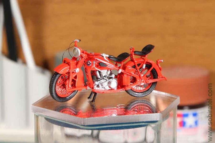 мотоцикл ПМЗ-А-750 красный, 1:43 Моделстрой