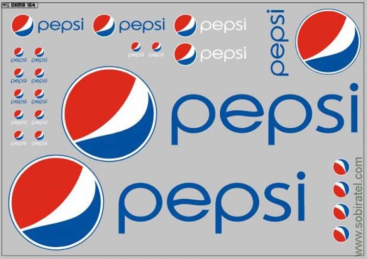 DKMB0164 Набор декалей для полуприцепа 93341 Pepsi, вариант 4 (200x140 мм)