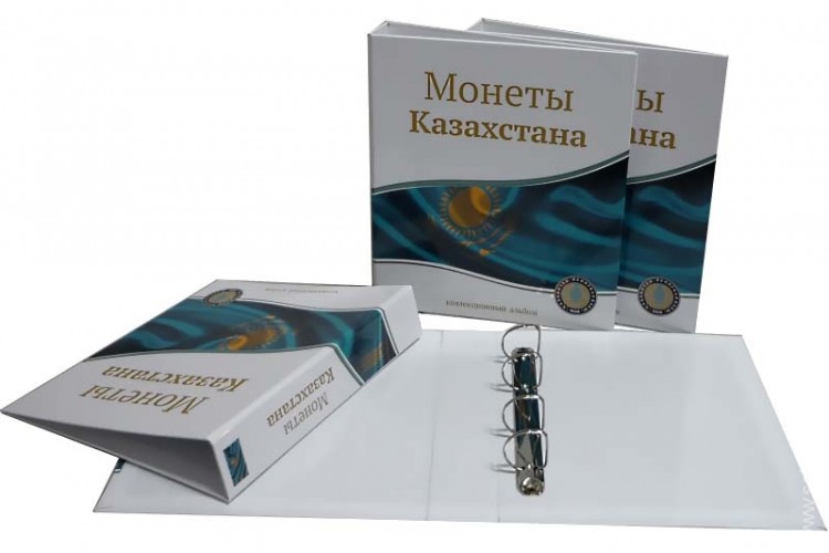 Альбом Стандарт Т формат Optima с надписью Монеты Казахстана, без листов