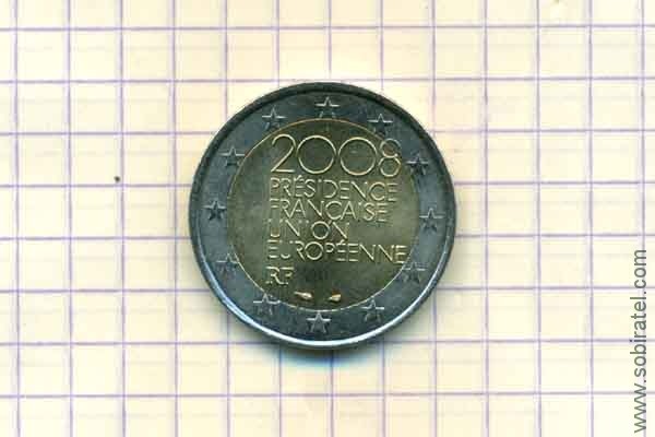 2 евро 2008 Франция, Председательство Франции в ЕС