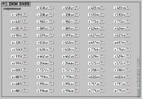 DKM0499 Набор декалей Номерные знаки России - регион 71 - Тульская область (100x70 мм)