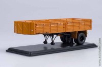 полуприцеп Минский-5215 бортовой оранжевый (SSM 1:43)