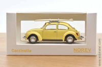 VW  Beetle 1303 с досками для серфинга 1973 жёлтый (Norev 1/43)