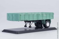 полуприцеп Минский-5215 бортовой зеленый (SSM 1/43)