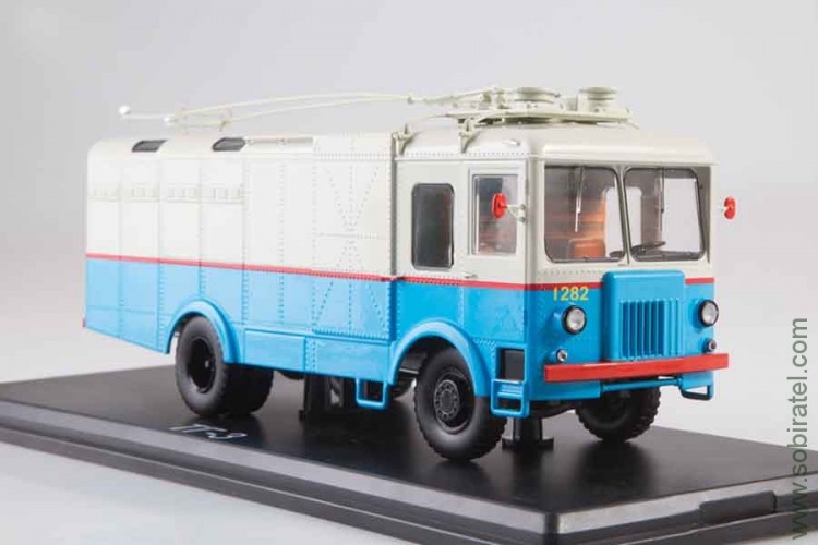 троллейбус грузовой ТГ-3 бело-голубой (SSM 1:43)