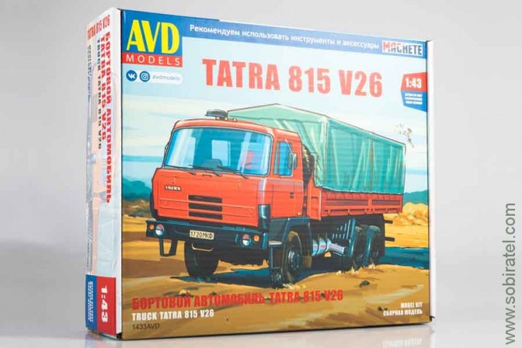 Сборная модель Tatra 815V26 борт тент, 1:43 AVD.