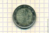 2 евро 2010 Финляндия, 150-летие введения в Финляндии собственной валюты