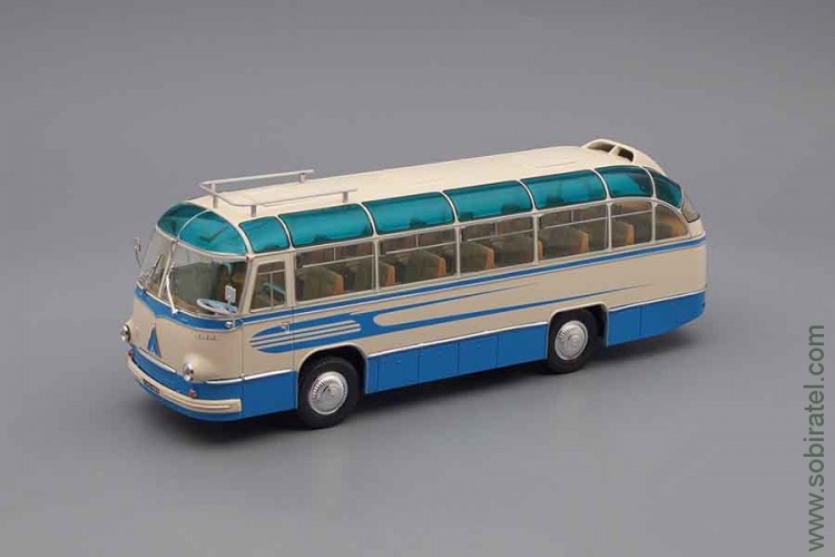 автобус ЛАЗ-695Б туристический Комета 1958г., белый / голубой (Ultra 1:43)