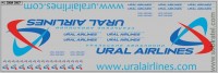 DKM0417 Набор декалей Аэропорты полосы, надписи, логотипы Ural Airlines (200x70 мм)