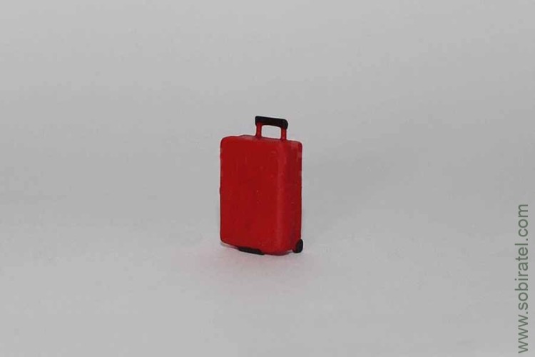 масштабная модель Чемодан на колесах №2 красный (Opus 1:43)