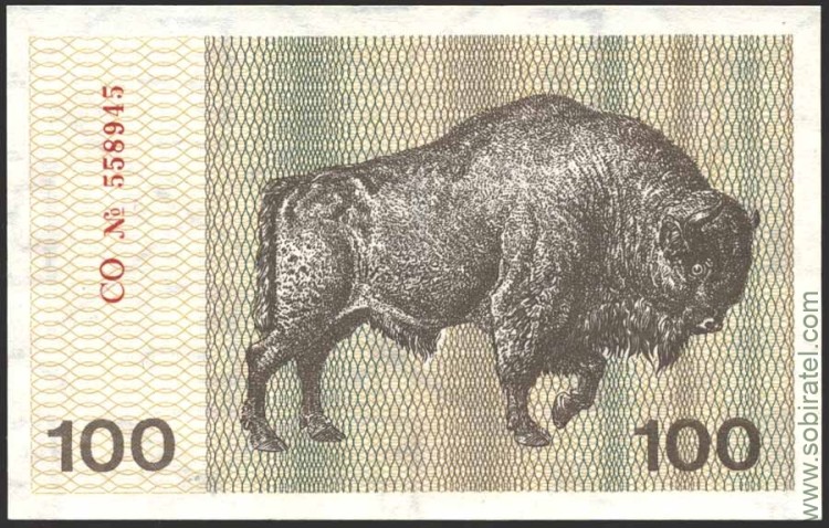 Литва 1991, 100 талонов