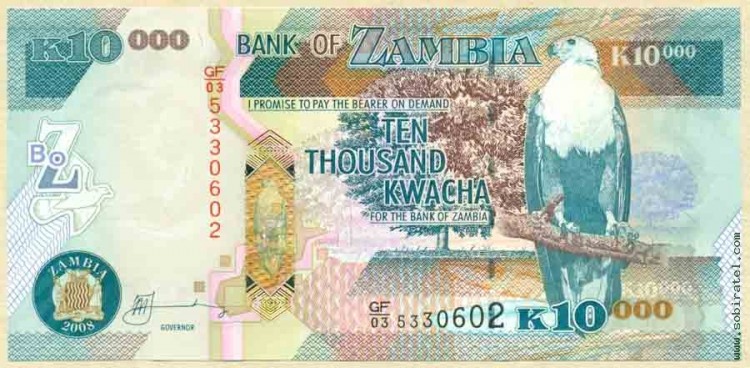 Замбия 2008, 10 000 квача.