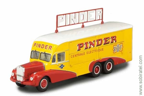 Bernard 28 Pinder Circus Electrical Truck 1951 жёлтый (Atlas 1/43)