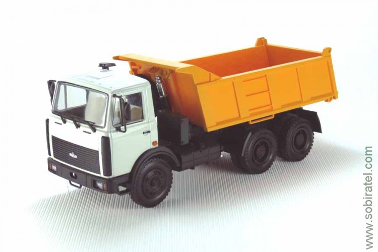 МАЗ-551603 1995 самосвал белый/оранжевый (НАП 1:43)