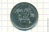 25 центов 2000 Канада. Серия Миллениум - Празднование