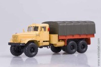 КрАЗ-255Б 1969-79 с тентом, песочный / оранжевый (НАП 1:43)