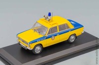 Волжский автомобиль 2101 Милиция ГАИ, лимонный (EVR-mini 1:43)