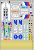 DKM0038 Набор декалей Уральский грузовик, вахтовки, манипуляторы и КМУ (100x140 мм)