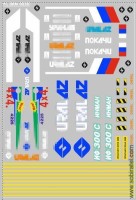 DKM0038 Набор декалей Уральский грузовик, вахтовки, манипуляторы и КМУ (100x140 мм)