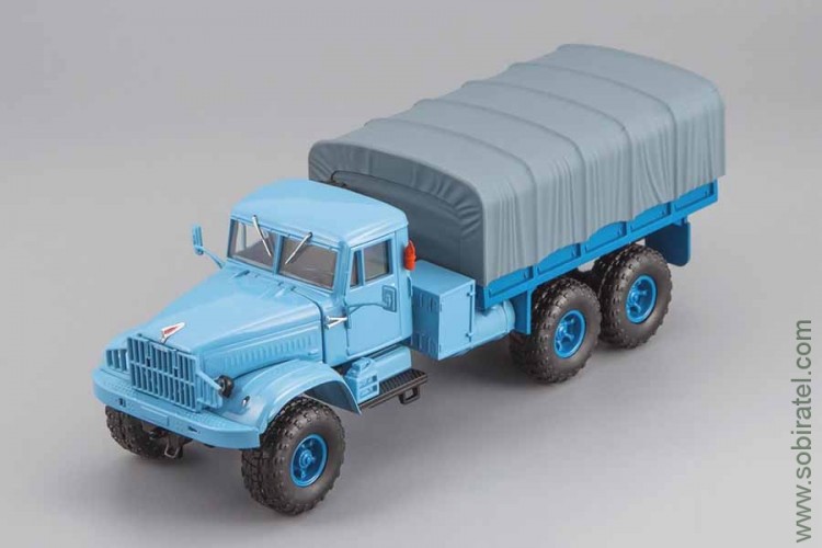 КрАЗ-255Б 1967-69 тент, голубой/серый (Наш Автопром)