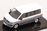 Volkswagen T6 Multivan 2017 белый с серым (iXO 1/43)