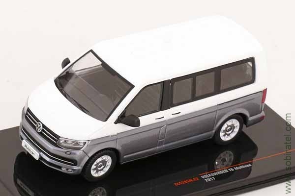 Volkswagen T6 Multivan 2017 белый с серым (iXO 1/43) Volkswagen T6 Multivan 2017 белый с серым (iXO 1/43)