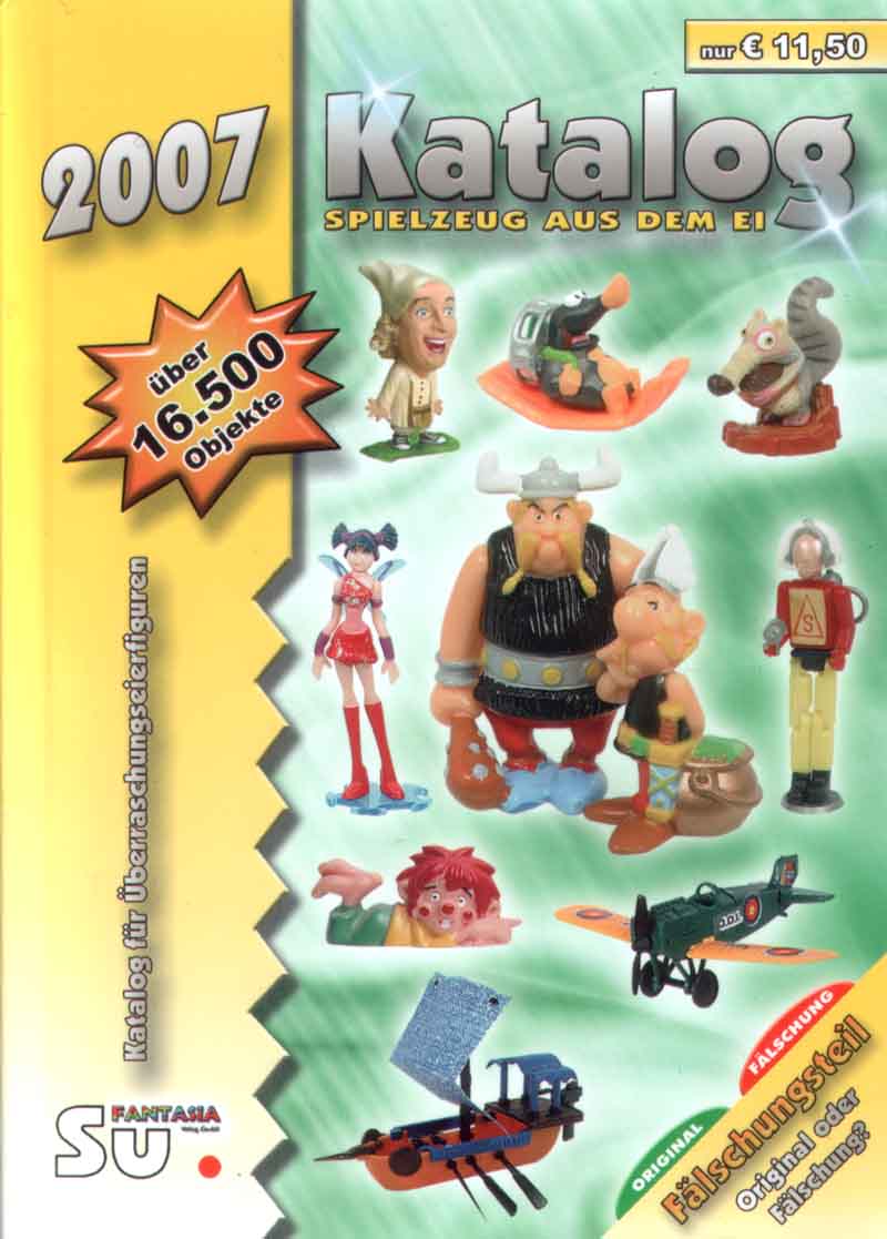 По страницам Katalog Spielzeug aus dem Ei - 2007 - Fantasia Verlag GmbH - Dreieich. Скан раздела Фигурки из металла. 